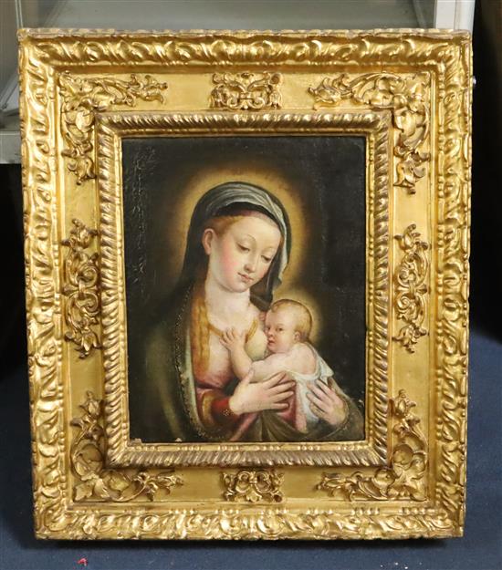 Follower of Francesco Albani (1578-1660) Madonna and child 14 x 11in.